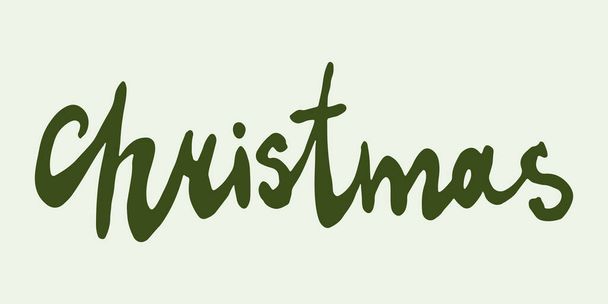Handwritten Christmas typography - Vector, Imagen