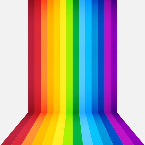 Fondo de perspectiva arco iris
 - Vector, Imagen