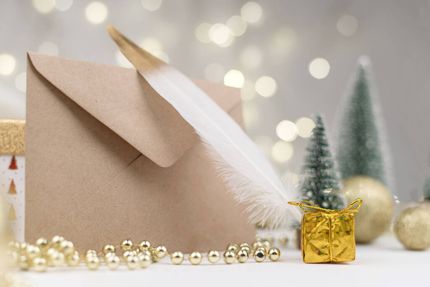 Letter envelope to Santa Claus Christmas new year decor - Фото, изображение
