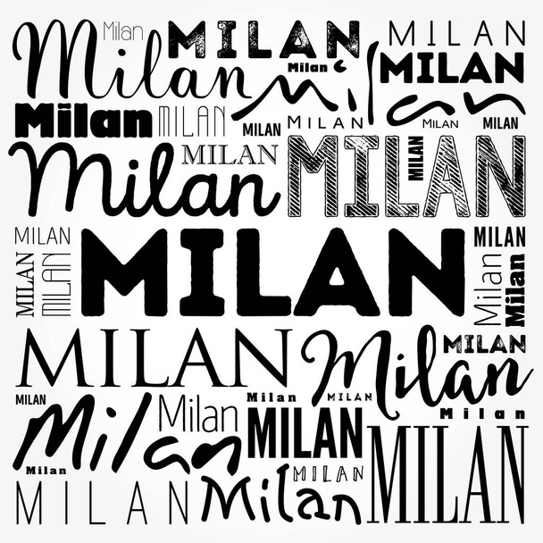 ミラノの壁紙の単語のクラウド、旅行のコンセプトの背景 - 写真・画像