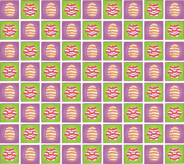 påsk mönster med ägg och blommor piktogramイースターの卵と花のピクトグラムをパターン - 写真・画像