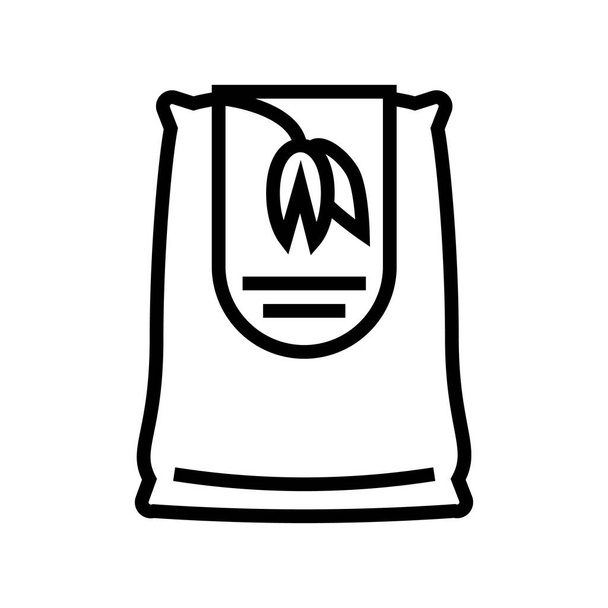 illustration vectorielle d'icône de ligne de sac d'avoine - Vecteur, image