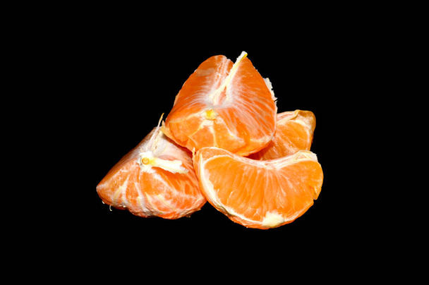 ripe tangerine isolated on white background - Zdjęcie, obraz