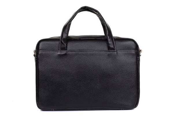 мужской деловой аксессуар, стильный портфель бизнес-дизайнера - натуральная кожаная сумка ручной работы - Фото, изображение