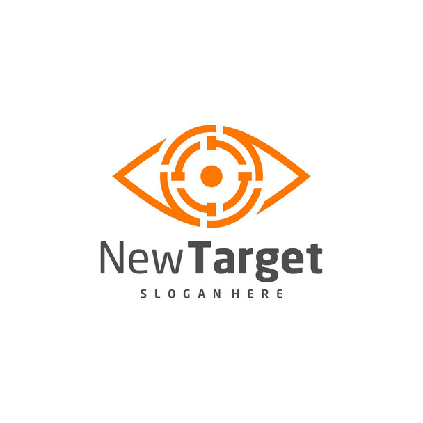 Πρότυπο διάνυσμα λογότυπου Target Eye, έννοιες σχεδιασμού λογότυπου Creative Target, σύμβολο εικονιδίου, απεικόνιση - Διάνυσμα, εικόνα