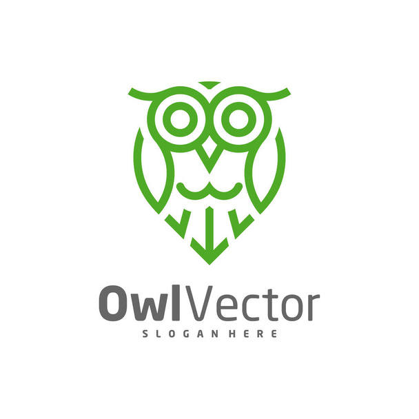 Vektorová šablona loga sovy, koncepce designu loga Creative Owl - Vektor, obrázek