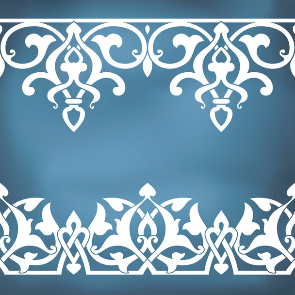 Seamless floral tiling borders - Vector, Image
