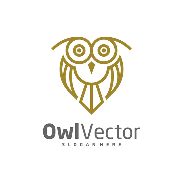 Vektorová šablona loga sovy, koncepce designu loga Creative Owl - Vektor, obrázek