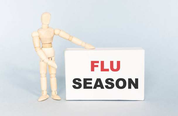 a card with Flu Season, medical concept - Φωτογραφία, εικόνα