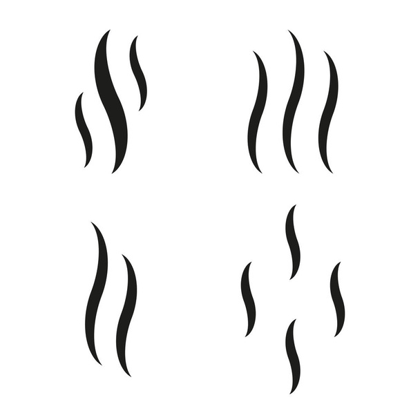 Ikony dymu aromatycznego ustawione w izolacji. Kolekcja symboli parowania, zapachów, gorącego zapachu lub pary - Wektor, obraz