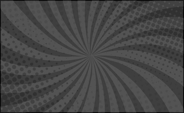 Černobílý komiks Zoom s čárkami a tečkami - vektorová ilustrace - Vektor, obrázek