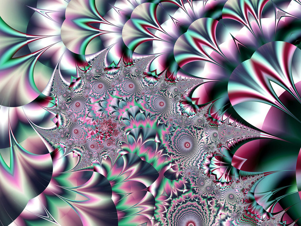 Magnifique fractale colorée, fantastique modèle de fleur style ounom
 - Photo, image