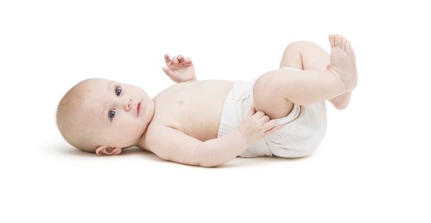 Baby pelenka elszigetelt fehér background - Fotó, kép