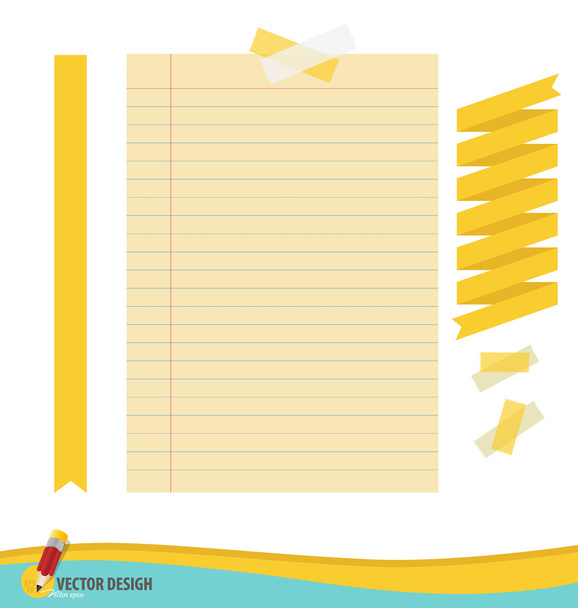 Collection of various papers, ready for your message. Vector ill - Vector, imagen