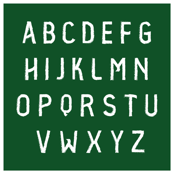 zielony alfabet na tablicy - Wektor, obraz