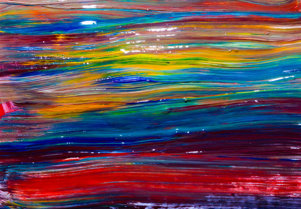 Abstract backdrop photo of a mix of oil paint colors on canvas. - Foto, immagini