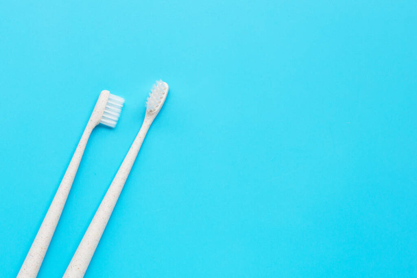 Tootbrush on blue background - Photo, Image
