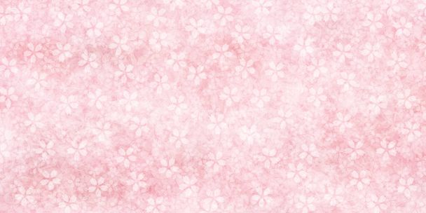 Cherry Blossoms New Year's card Japanese pattern background - Vector, Image