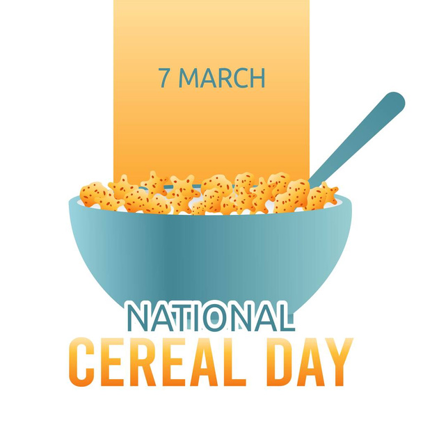 National Cereal Day Vector Illustration. Geeignet für Grußkarte, Poster und Banner. - Vektor, Bild