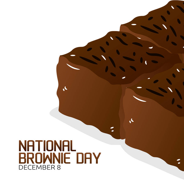 Vektorgrafik des nationalen Brownie Day gut für nationale Brownie Day Feier. flache Bauweise. Flyer entwerfen, flache Abbildung. - Vektor, Bild