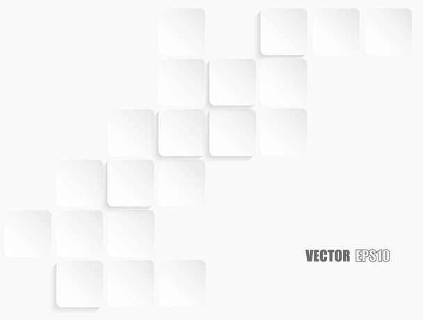 Abstract . geometric square paper white background ,light and shadow . Vector. - Vector, Image