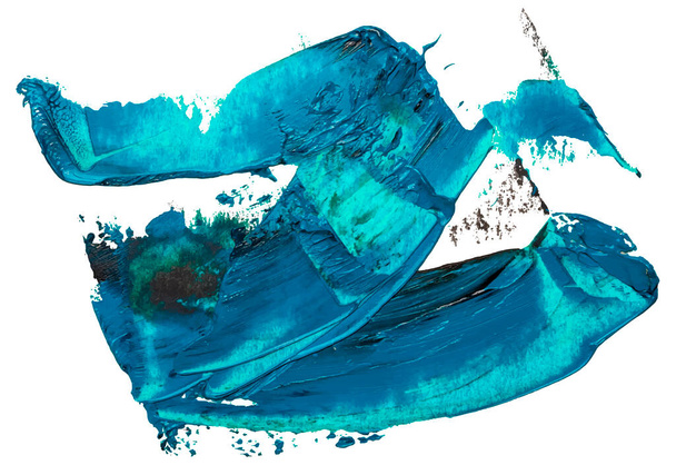 Ručně kreslené izolované olejomalba pruh cik cak šablona s hlubokou špinavou tyrkysovou barvou a esp 10 vektorové ilustrace. - Vektor, obrázek
