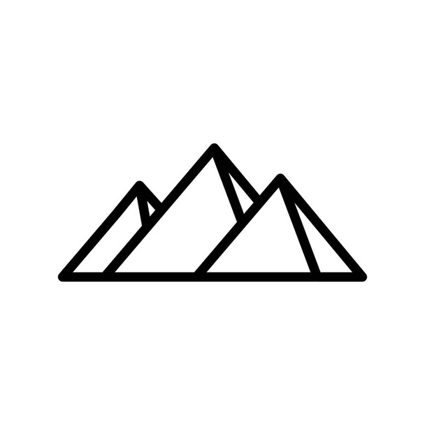 Пирамиды, Гиза, Египет, мировые достопримечательности полностью редактируемые векторные иконки - Вектор,изображение