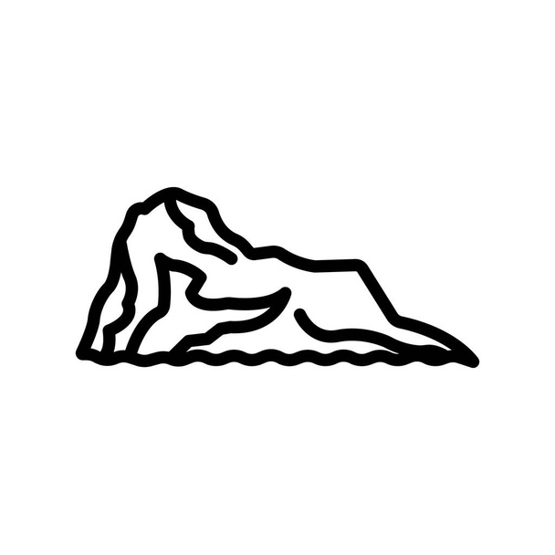 Roca de Gibraltar, Gibraltar, Europa, iconos vectoriales británicos totalmente editables - Vector, imagen
