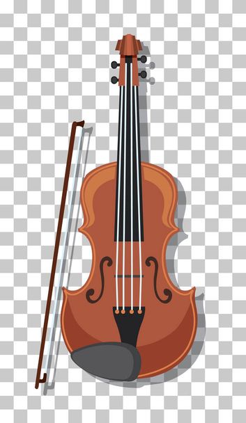 Κλασικό βιολί απομονωμένο σε διαφανή απεικόνιση φόντου - Διάνυσμα, εικόνα