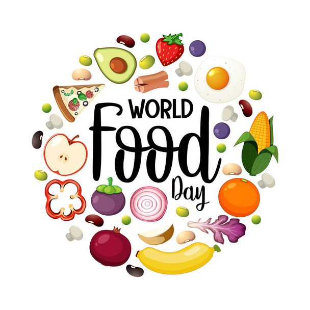 Баннерная иллюстрация Всемирного дня продовольствия - Вектор,изображение