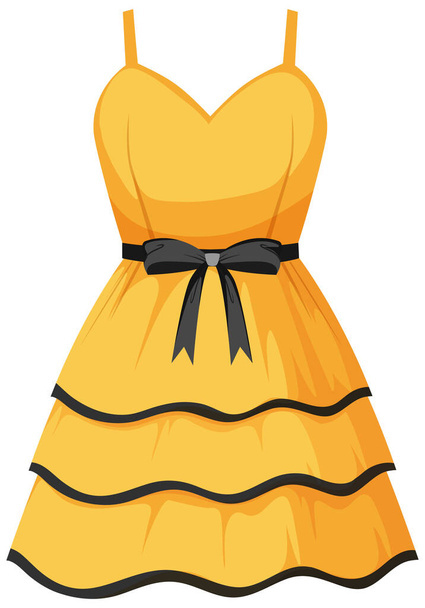 Nettes weibliches Kleid auf weißem Hintergrund Illustration - Vektor, Bild
