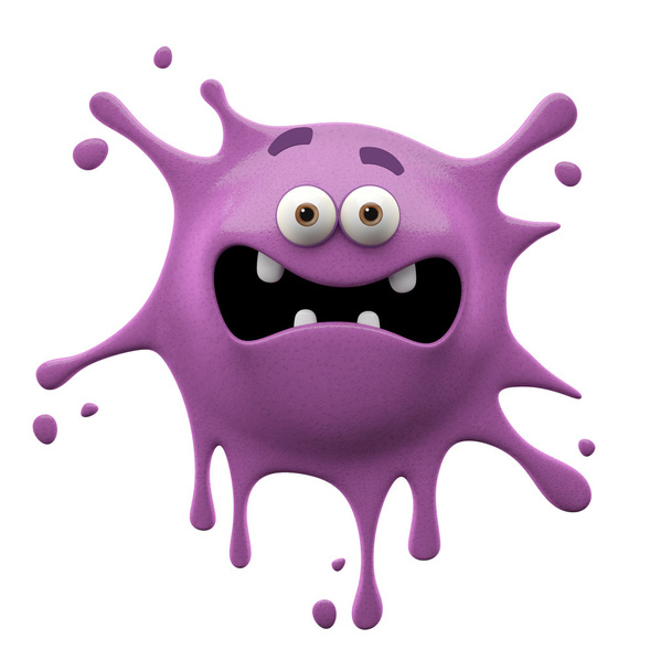 Двоокий фіолетовий наляканий монстр
 - Фото, зображення