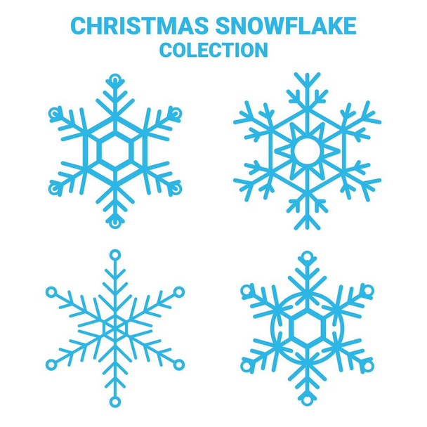 snow flake set vector, christmas snow. - Vector, Image