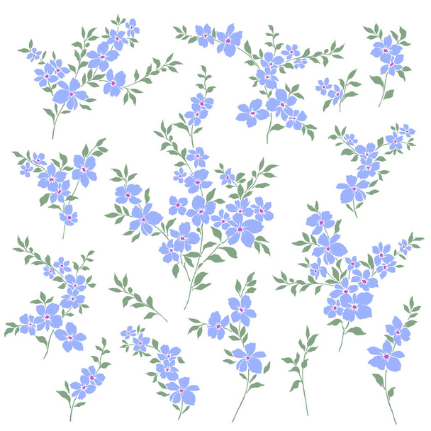 Beautiful flower illustration material collection, - Vecteur, image