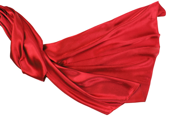 Red rippling silk fabric - Foto, afbeelding