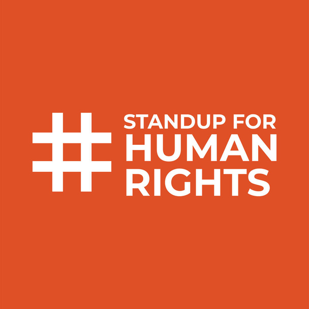 Σχεδιασμός για τον εορτασμό της Ημέρας των Ανθρωπίνων Δικαιωμάτων με ανακάμψει καλύτερα - σταθεί για το θέμα των ανθρωπίνων δικαιωμάτων. Διαφημιστικό banner για την κοινωνική ισότητα. - Διάνυσμα, εικόνα