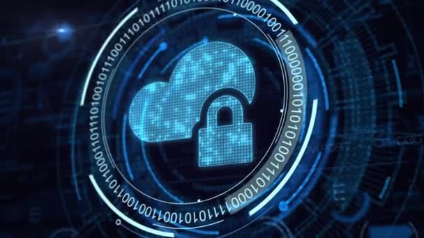 Cybersecurity gegevensbescherming bedrijfstechnologie privacy concept - Video
