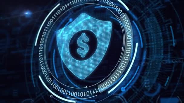Cybersécurité protection des données concept de confidentialité des technologies commerciales - Séquence, vidéo