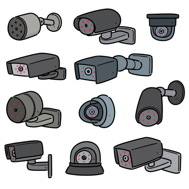vector conjunto de cámara de seguridad - Vector, Imagen