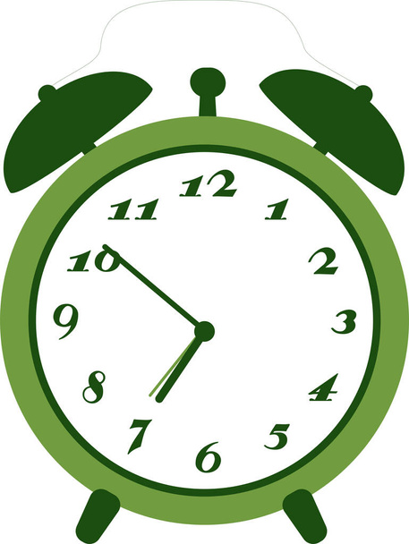 good morning alarm clock green - Vector, Image