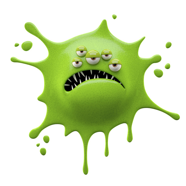 Monstruo infeliz verde mandíbula larga
 - Foto, imagen