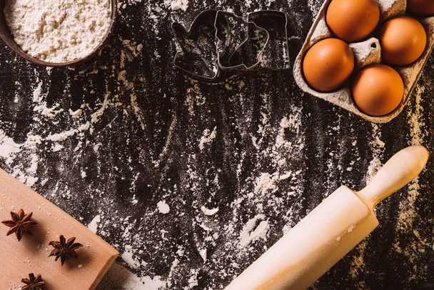 festive culinary background bakery ingredients - Valokuva, kuva
