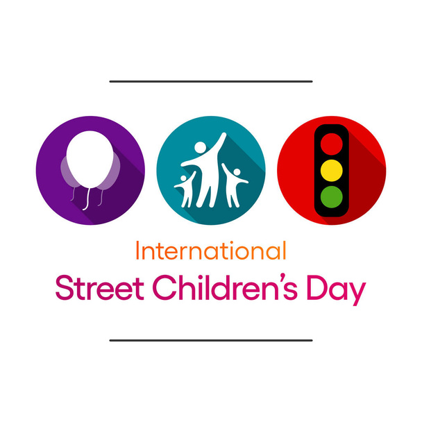 Vektor illusztráció a témában Street Children 's Day megfigyelt minden évben január 31-én. - Vektor, kép