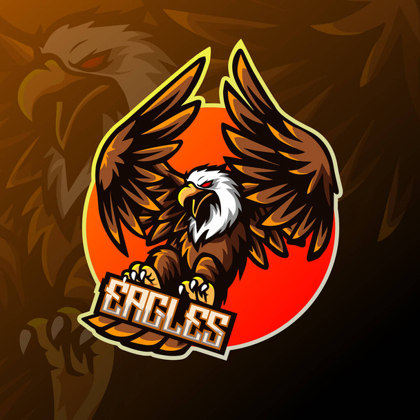 Águila mascota deporte esport logo design. - Foto, imagen