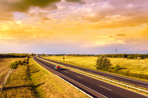 Cars speeding on a highway - Photo, Image