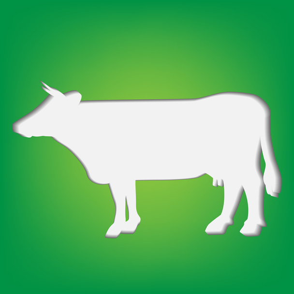Cow green - Vector, Image