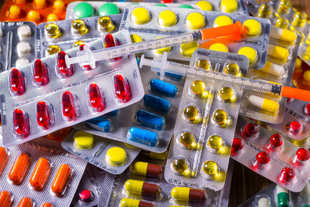 Variety of medicines and drugs - Foto, Bild