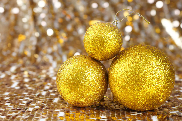 golden christmas ball. Happy new year decoration. Merry christmas decoration - 写真・画像