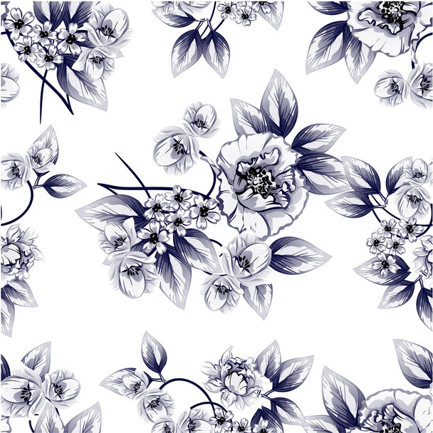 Abstract pattern with floral background - Vektor, Bild