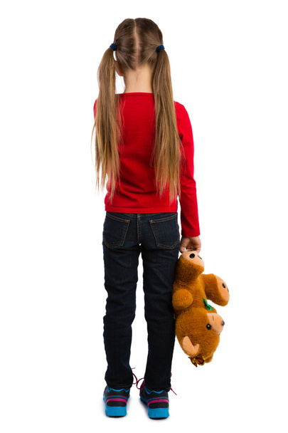 Girl with a Teddy Bear - Foto, imagen